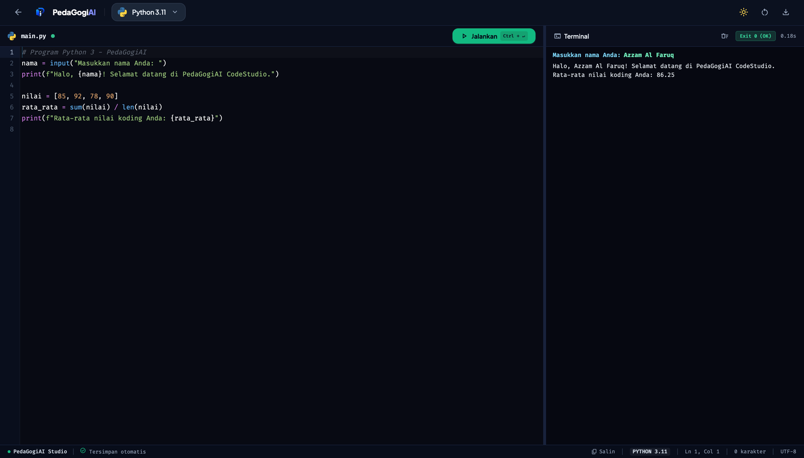 Manajemen Sekolah (Dark Mode)
